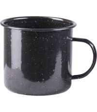 Czarny emaliowany kubek, 680 ml