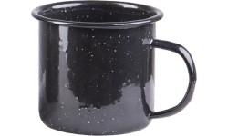 Czarny emaliowany kubek Western, 350 ml