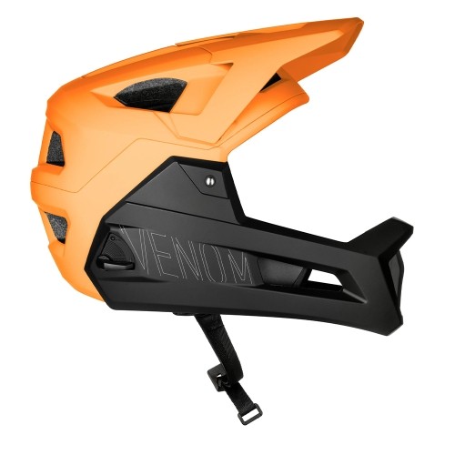 Downhill šalmas FORCE VENOM // dydis: S/M (55-58 cm) (oranžinė/juoda)
