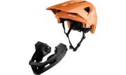 Downhill šalmas FORCE VENOM // dydis: S/M (55-58 cm) (oranžinė/juoda)
