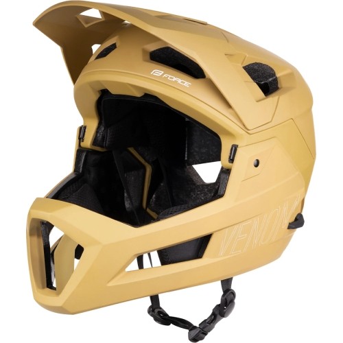 Downhill šalmas FORCE VENOM // dydis: L/XL (58-61 cm) (smėlio)