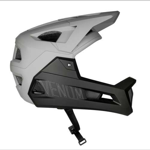 Downhill šalmas FORCE VENOM // dydis: S/M (55-58 cm) (pilka/juoda)
