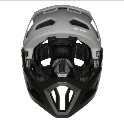 Downhill šalmas FORCE VENOM // dydis: S/M (55-58 cm) (pilka/juoda)