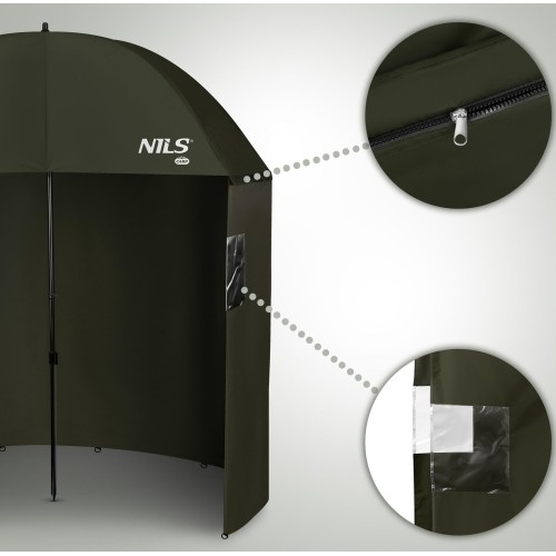 NC4702 PARASOL WĘDKARSKI Z BOCZNĄ OSŁONĄ NILS CAMP