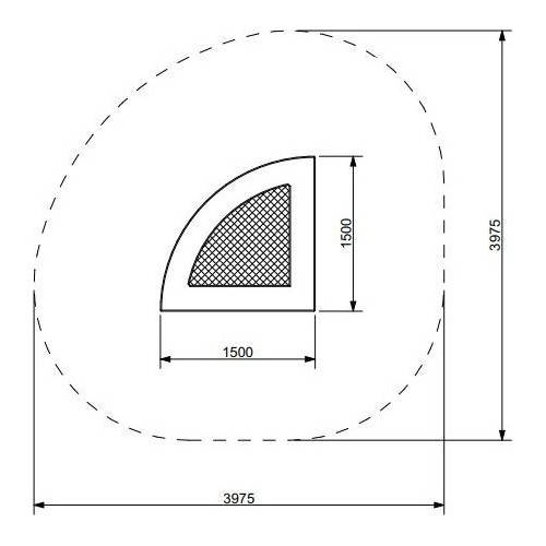 Trampoline KVARTALO 150 WP