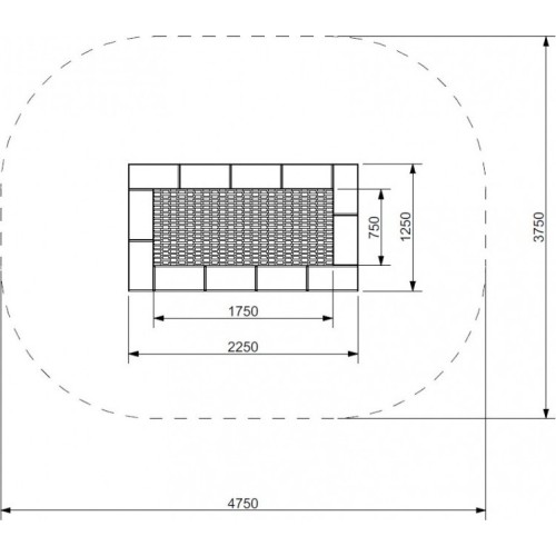 Trampolina na plac zabaw Inter-Play Orta 125 x 225