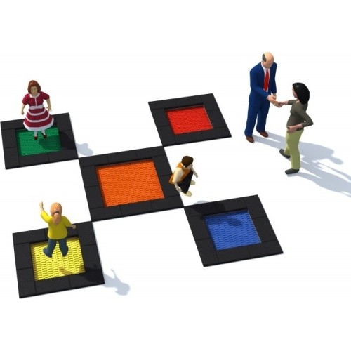 Trampolina Inter-Play Tuto 7, kwadratowa 400x400 cm