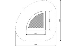Trampoline KVARTALO 225 WP