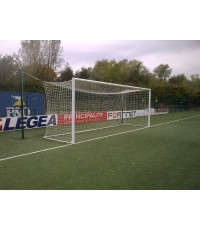 Standardowe bramki piłkarskie (aluminiowe, do zabetonowania) 7,32x2,44 m - Owalny 120x100mm