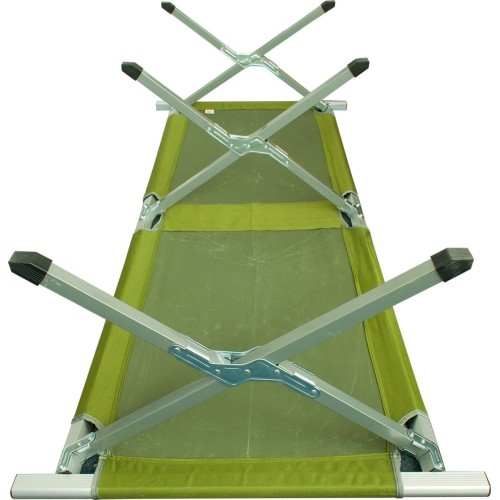Łóżko turystyczne Highlander, aluminium - zielone