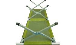 Łóżko turystyczne Highlander, aluminium - zielone