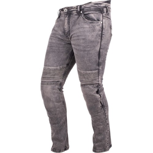 Męskie jeansy motocyklowe BOS Micas - Acid Black