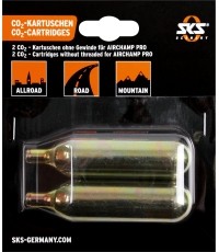 Suspausto oro CO2 balionėlis SKS for Airchamp 16G, non-threaded (pair)