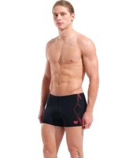 M Graphic Swim Short Black-Bright Coral 100 - 505