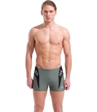 M Steplogo Swim Short Sage-Black 100 - 650