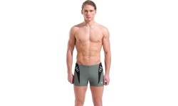 M Steplogo Swim Short Sage-Black 100 - 650