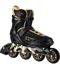 NA22151 ŁYŻWOROLKI ARMOUR CZARNE ROZMIAR 38 NILS EXTREME - NA22151 INLINE SKATES ARMOUR BLACK GOLD SIZE 38 NILS EXTREME