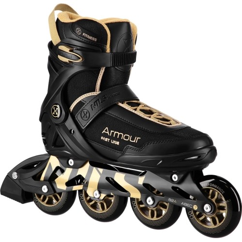 NA22151 ŁYŻWOROLKI ARMOUR CZARNE ROZMIAR 38 NILS EXTREME - Gold
