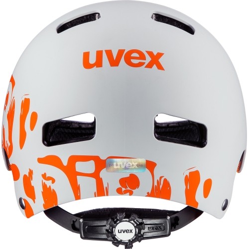 Šalmas Uvex Kid 3 dirtbike light gray-orange