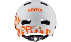 Šalmas Uvex Kid 3 dirtbike light gray-orange