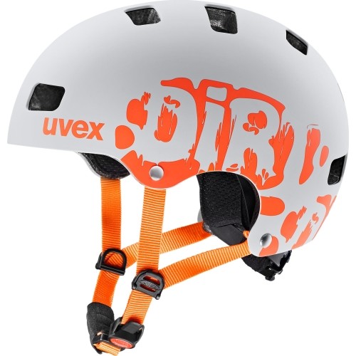 Šalmas Uvex Kid 3 dirtbike light gray-orange