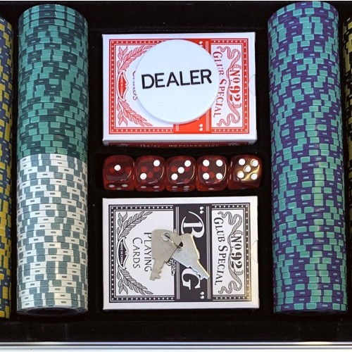 Pokerset DLX 500 Clay Chips 13,5gr Value