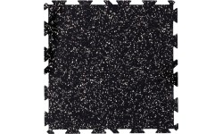 Gumowa płytka maty Puzzle, czarno-biała, mozaika EPDM