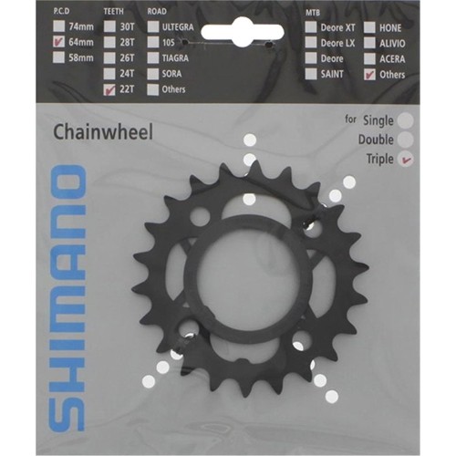 Zębatka przednia SHIMANO FC-M391/430 22T Acera (czarna)