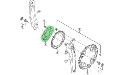 Zębatka przednia Shimano FC-M431-8 26T 9sp (czarna)