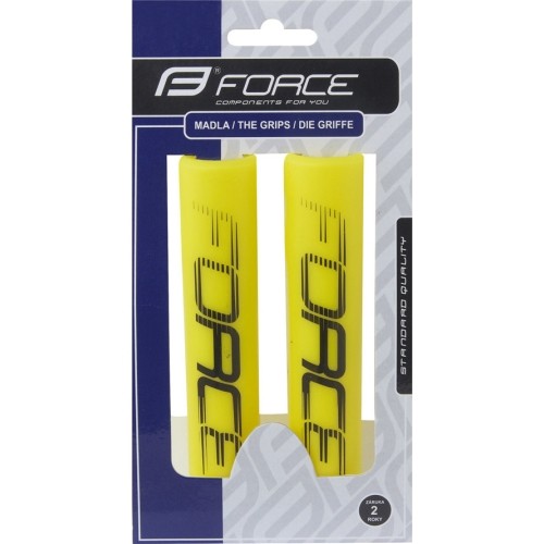 Chwyty kierownicy FORCE Slick 125mm (silikonowe, żółte)