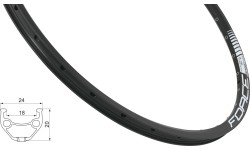 Ratlankis FORCE Basic 27,5" (584x18), d-brake, 36H (juodas)