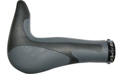 Chwyty FORCE Gel ze zintegrowanymi końcówkami kierownicy 113x22,2mm (czarno/szare)