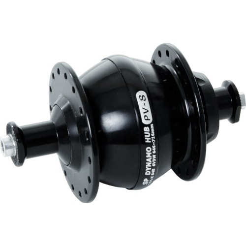 Priekinė stebulė - dinama SP PV-8 (6V/3W) 36H, V-tipo (juoda)
