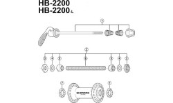 Oś przednia Shimano HB-RM50 (czarna)