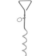Spiralny śledź do namiotu, metalowy, 40 cm