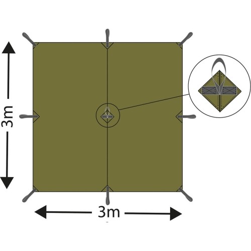 Plandeka „Tarp Extreme" M 95 CZ kamuflaż ok. 300 x 300 cm