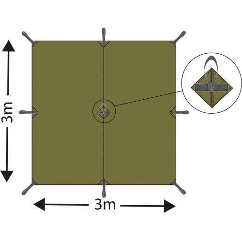 Plandeka „Tarp Extreme” BW kamuflaż, ok. 300 x 300 cm