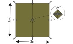 Plandeka „Tarp Extreme” BW kamuflaż, ok. 300 x 300 cm