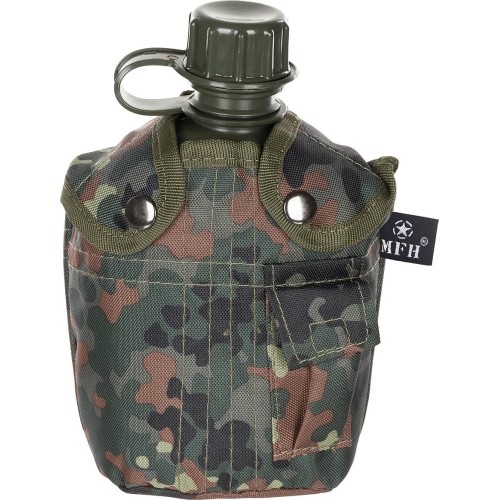 Plastikowa manierka US 1 l z pokrowcem BW camo, bez BPA