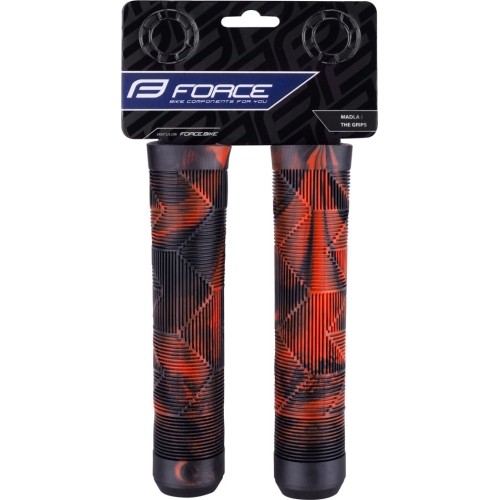 Chwyty kierownicy FORCE BMX 145mm (czarno-czerwone)