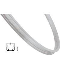 Obręcz 16" REMERX RMX21 305x21, V-brake, 20H (srebrna)