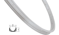 Obręcz 16" REMERX RMX21 305x21, V-brake, 20H (srebrna)