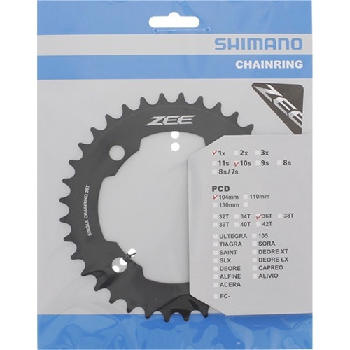 Priekinio bloko žvaigždė Shimano ZEE M640 36T juoda 1x10