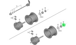 Nakrętka piasty przedniej Shimano HB-IM40 (M9x7.1 mm) (lewa)