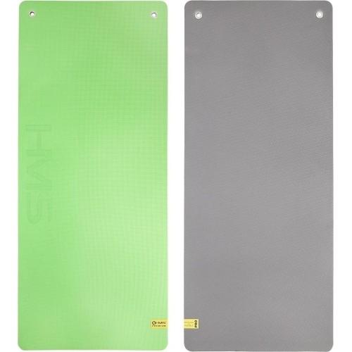 Mata fitness HMS Premium MFK08 EVA, 140x60 cm, 15 mm, zielono-czarna