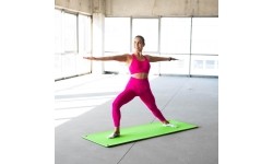 Mata fitness HMS Premium MFK08 EVA, 140x60 cm, 15 mm, zielono-czarna