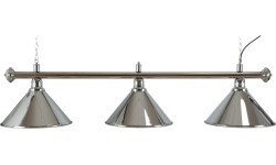 Lampa bilardowa Elegance, srebrna, 3 klosze, Ø 35 cm, 150 cm