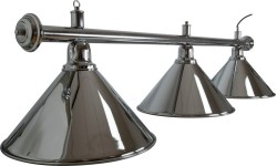 Lampa bilardowa Elegance, srebrna, 3 klosze, Ø 35 cm, 150 cm
