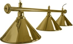 Lampa bilardowa Elegance, mosiądz, 3 klosze, Ø 35 cm, 112 cm