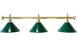 Lampa bilardowa Evergreen, zielona, 3 klosze, Ø 35 cm, 112 cm